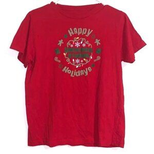 Universal Studios Happy Holidays Youth XL Red T-Shirt